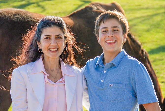 Two people smiling for a photo