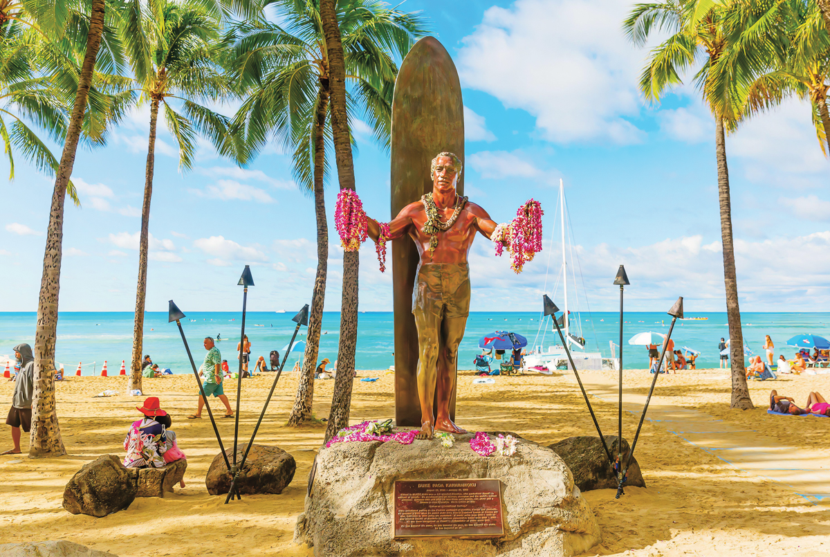 Photo of a state of Duke Kahanamoku located at a beach