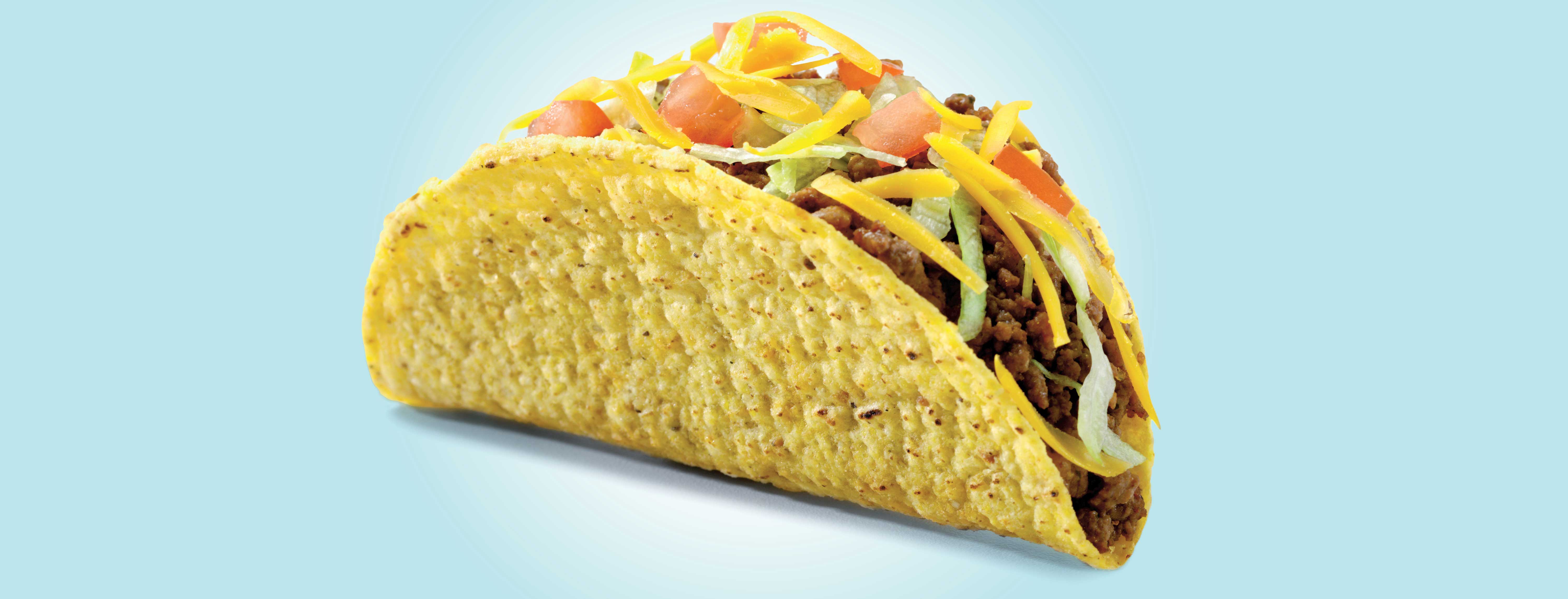 a fully assembled taco