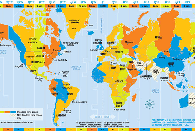 A colorful map of the world